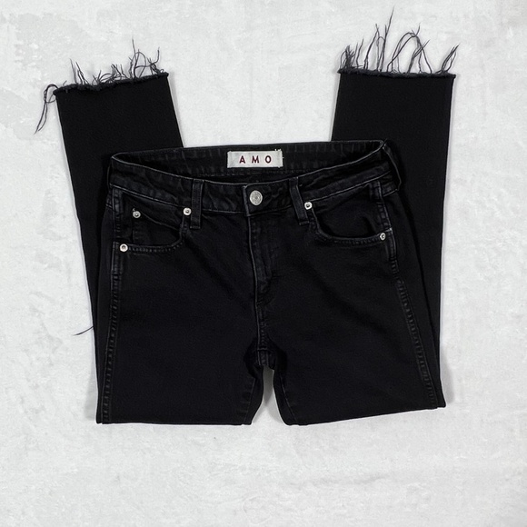 AMO "Kate"distressed black jeans - Picture 3 of 11